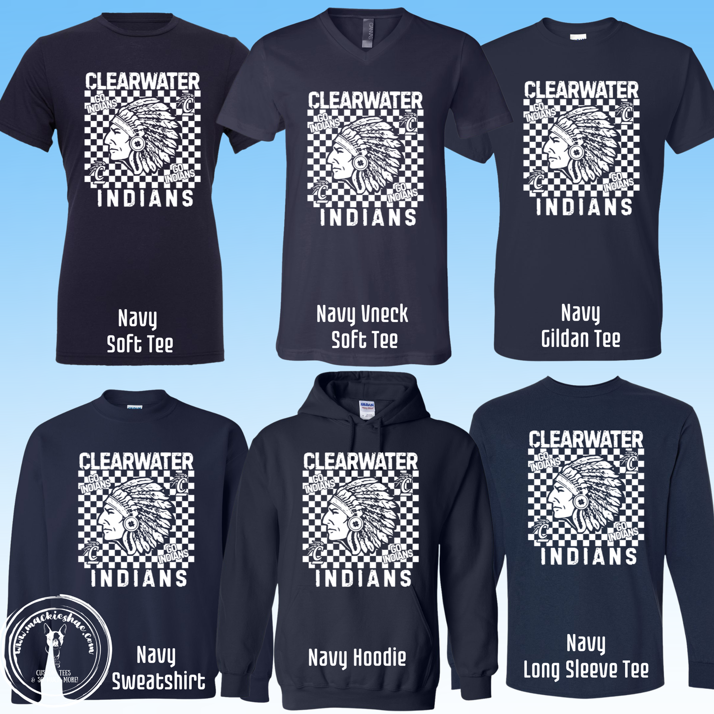 Clearwater- Clearwater Indians Checkered Navy Gear