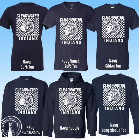 Clearwater- Clearwater Indians Checkered Navy Gear