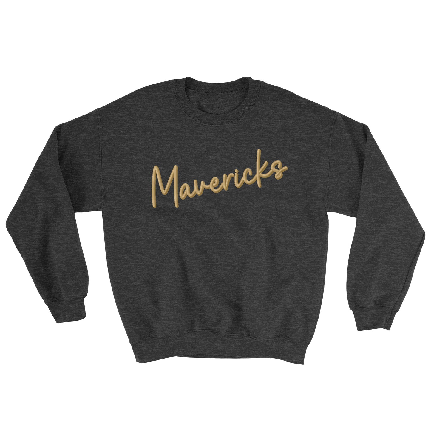 Mavs- Mavericks Script 3D Puff Blend Crewneck Sweatshirt for Youth and Adults