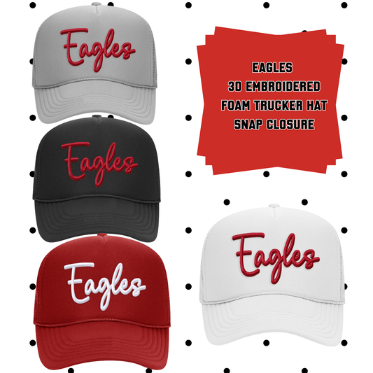 MIS- Eagles Foam Trucker 3D Embroidered Hat