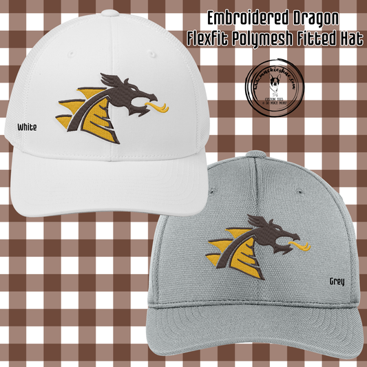 BP- Dragon Embroidery Flexfit Polymesh FITTED Hat