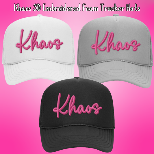 Khaos- Khaos 3D Embroidered Foam Trucker Hat