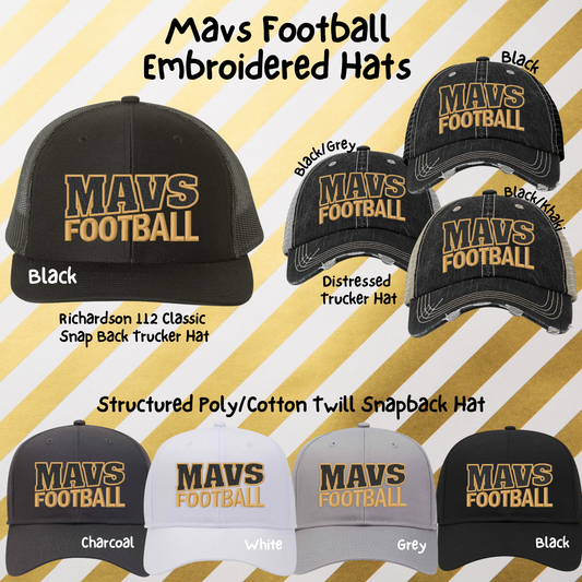 Mavs- Mavs Football Embroidered Hat (3 Hat Styles)