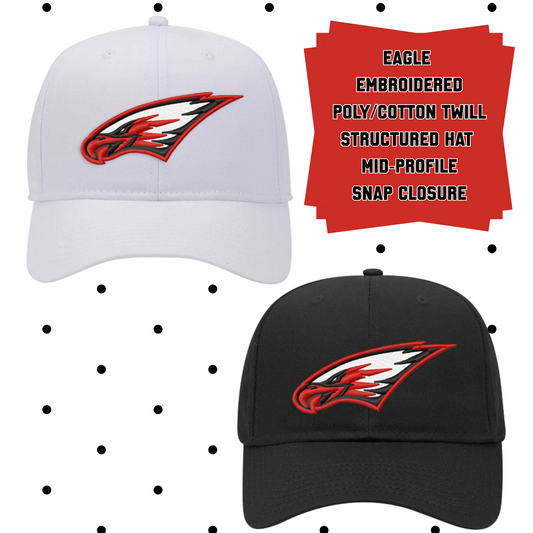 MIS-Maize Power Eagle Hat, Poly/Cotton Twill Hat (structured, mid-profile) with Snap Closure