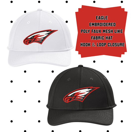 MMS- Maize Power Eagle Hat, Polyester Vertical Faux Mesh-Like Fabric Hat (structured, mid-profile) Hook and Loop Closure