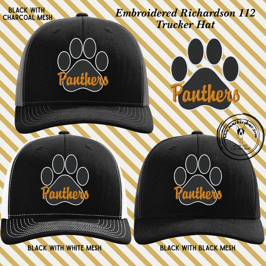 OK- Panthers Paw Embroidered Richardson 112 Trucker Hat