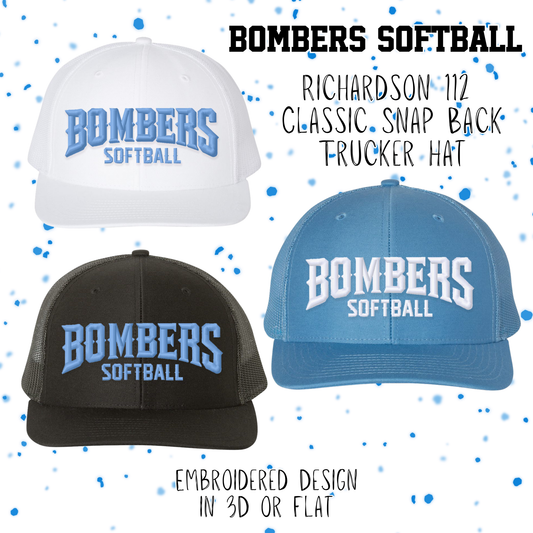 Bombers Softball Richardson 112 Hat (3D or Flat Embroidery)