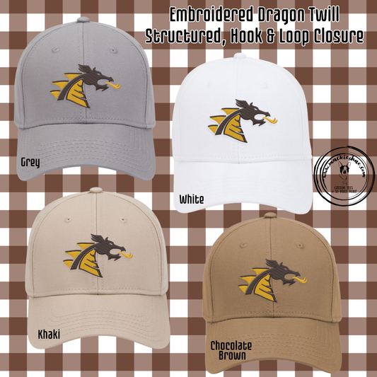 BP- Dragon Embroidery Twill Structured Hook & Loop Hat