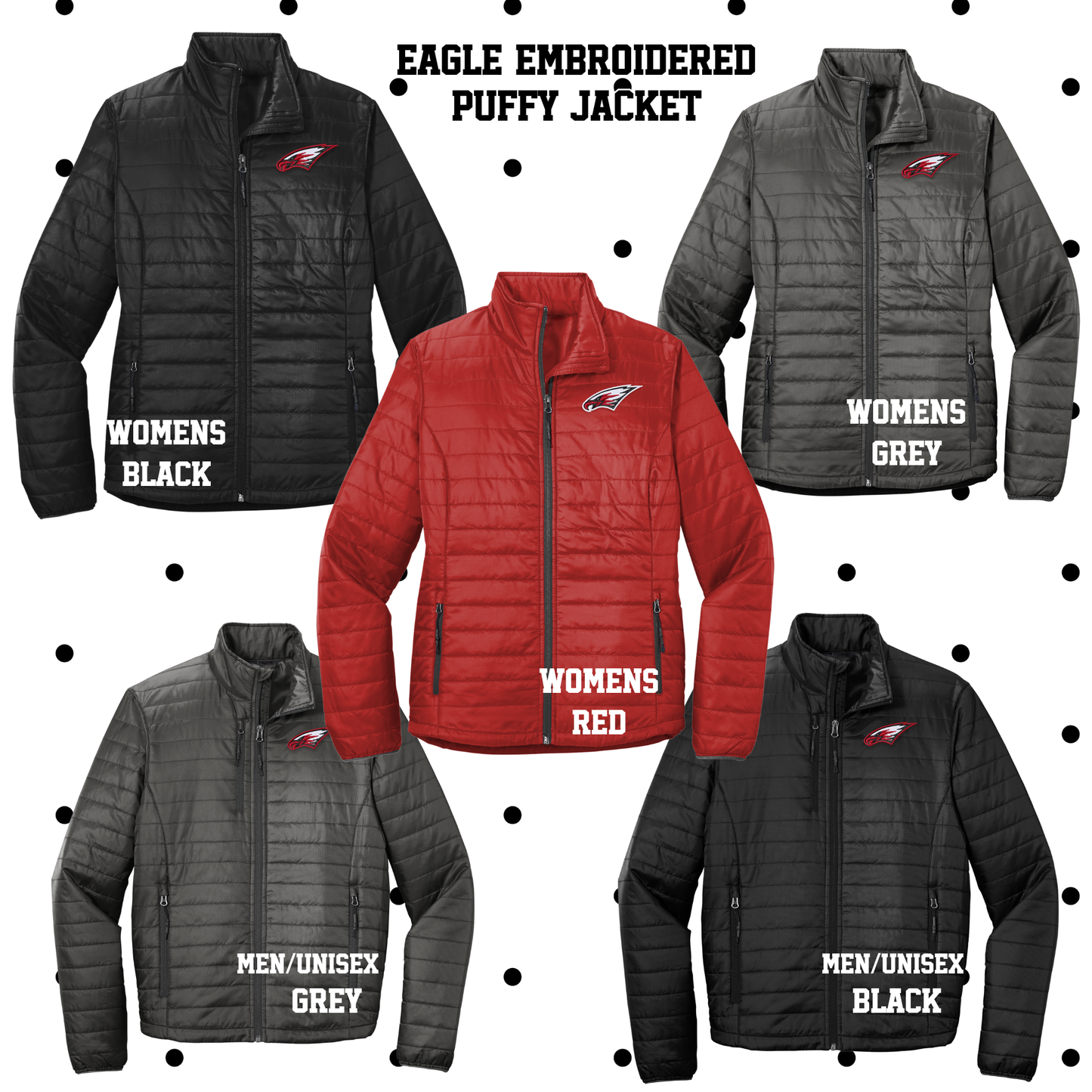 MIS- Maize Power Eagle Puffy Jackets for Men and Women