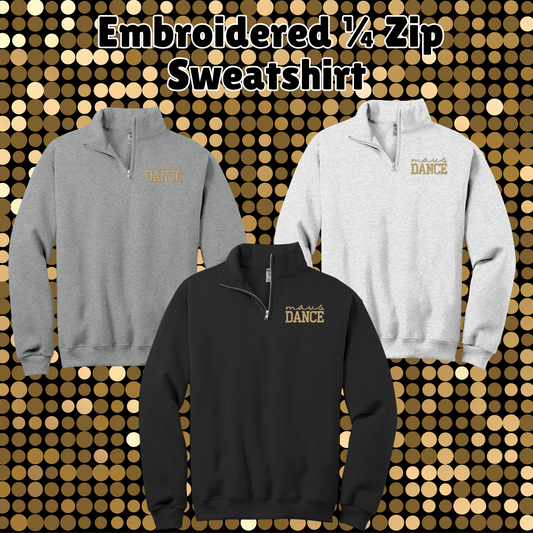 MSHS Dance- Mavs Dance Embroidered 1/4 Zip Sweatshirt