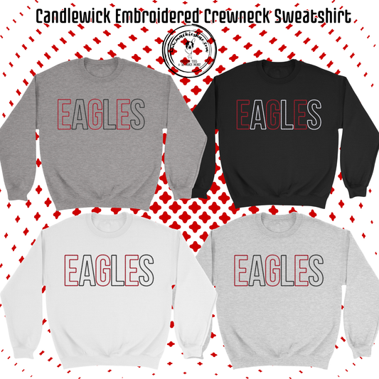 MIS- Eagles Candlewick Embroidered Blend Sweatshirt