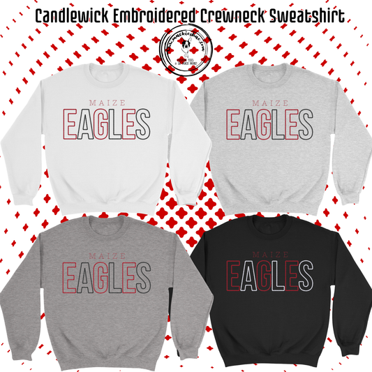 MIS- Maize Eagles Candlewick Embroidered Blend Sweatshirt