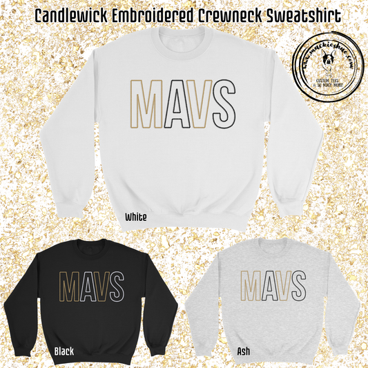 Mavs- Mavs Candlewick Embroidered Blend Sweatshirt