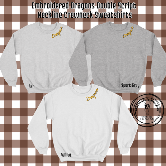 BP- Dragons Neckline Embroidery Crewneck Sweatshirt (2 Color)