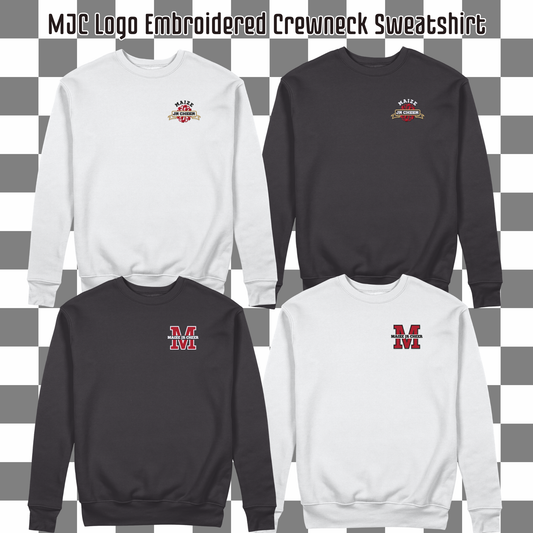 MJC- Maize Jr Cheer Left Chest Logo Embroidery Crewneck Sweatshirt