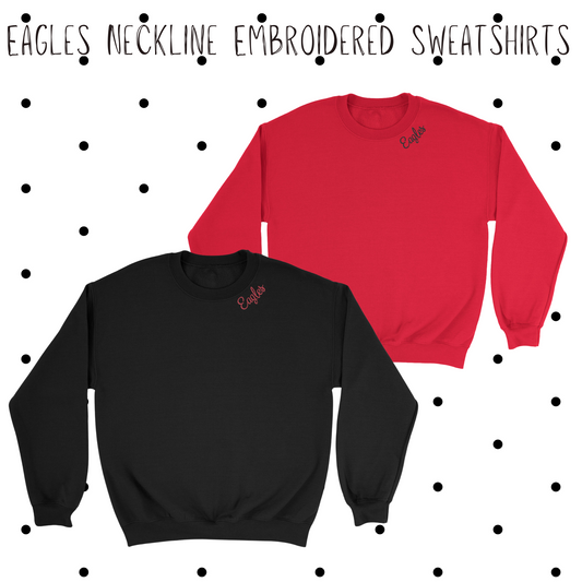 MIS- Eagles Neckline Embroidered Crewneck