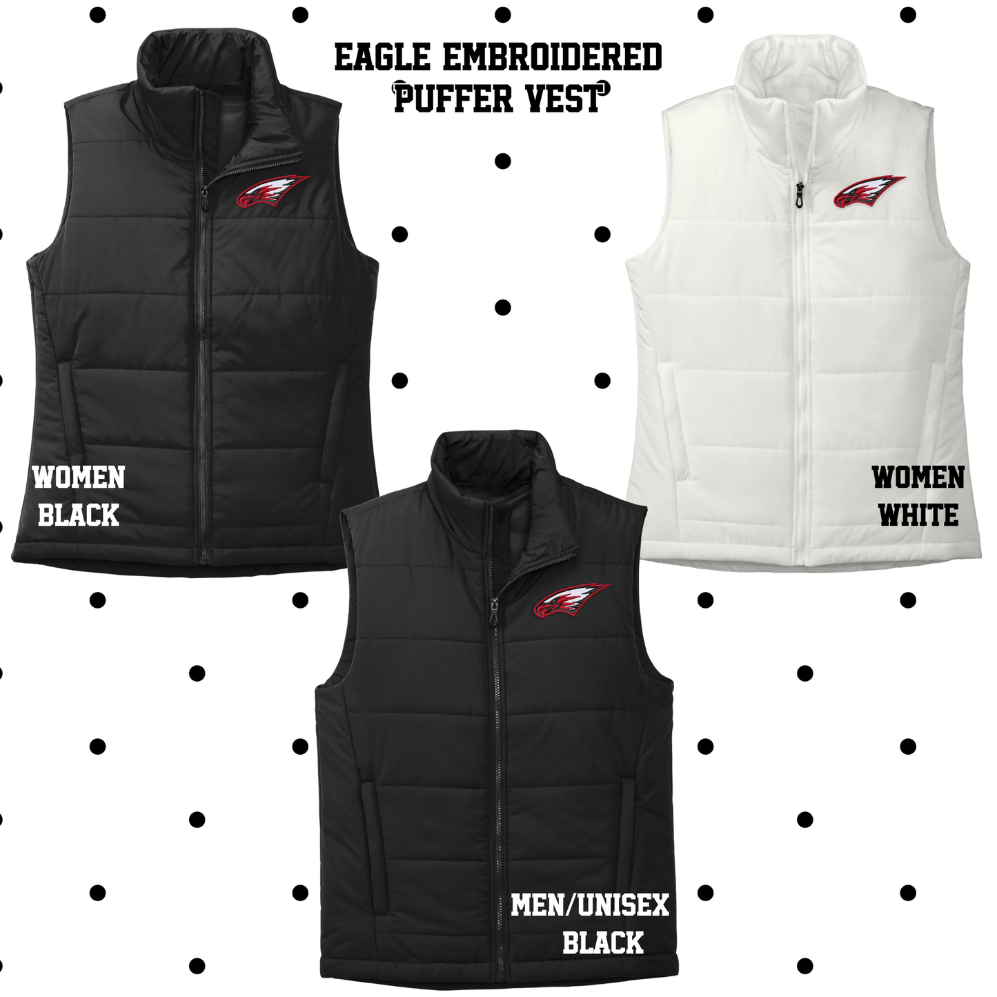 MIS- Maize Power Eagle Puffer Vests for Men and Women