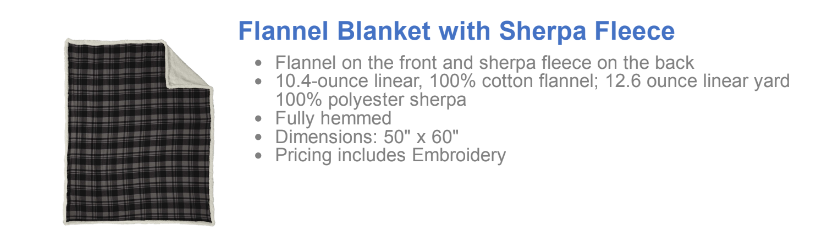 Mavs- Maverick Embroidered Flannel Sherpa Blanket, Personalization Options