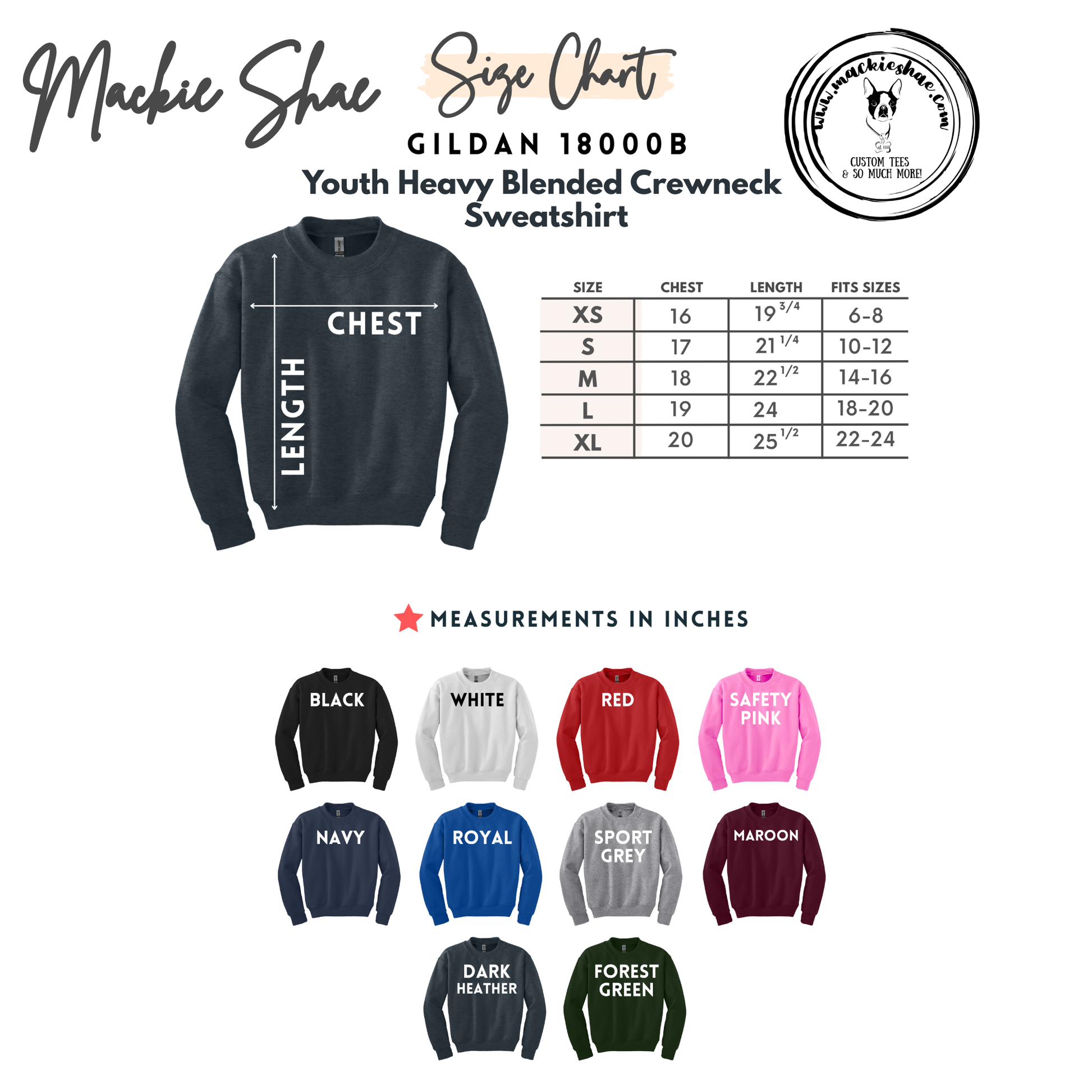 Gildan18000B Youth Crewneck Sweatshirt Chart.png