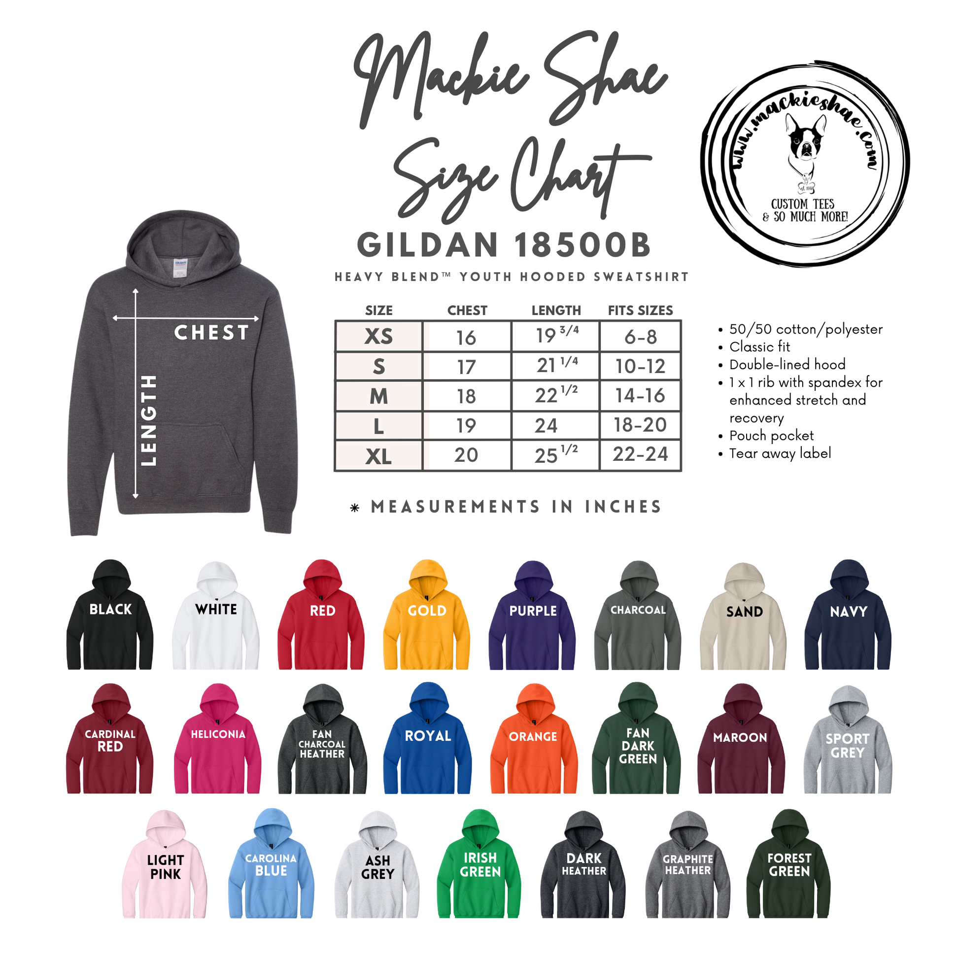 Gildan 18500B Youth Hoodie Chart.png