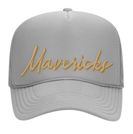 Mavs- Maverick Foam Trucker 3D Embroidered Hats, 3 Colors, 3 Designs