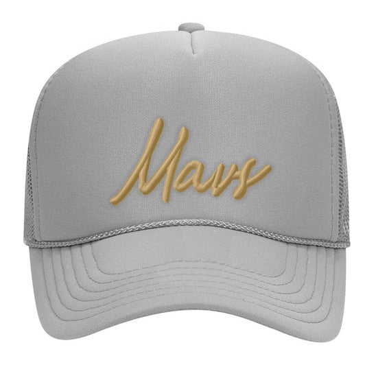 Mavs- Maverick Foam Trucker 3D Embroidered Hats, 3 Colors, 3 Designs