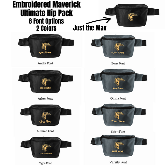 Mavs- Maverick Ultimate Hip Pack with Embroidery Design, Personalize with your Name!