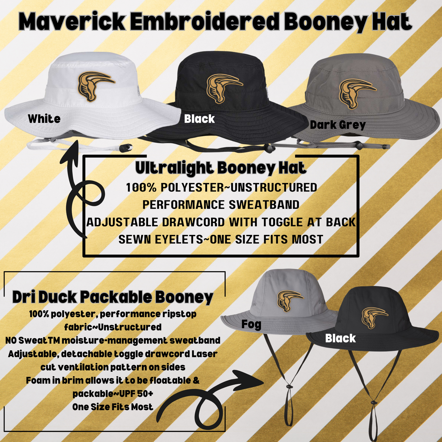 Mavs- Maverick Booney Hat, 2 Style Options, Multiple Colors