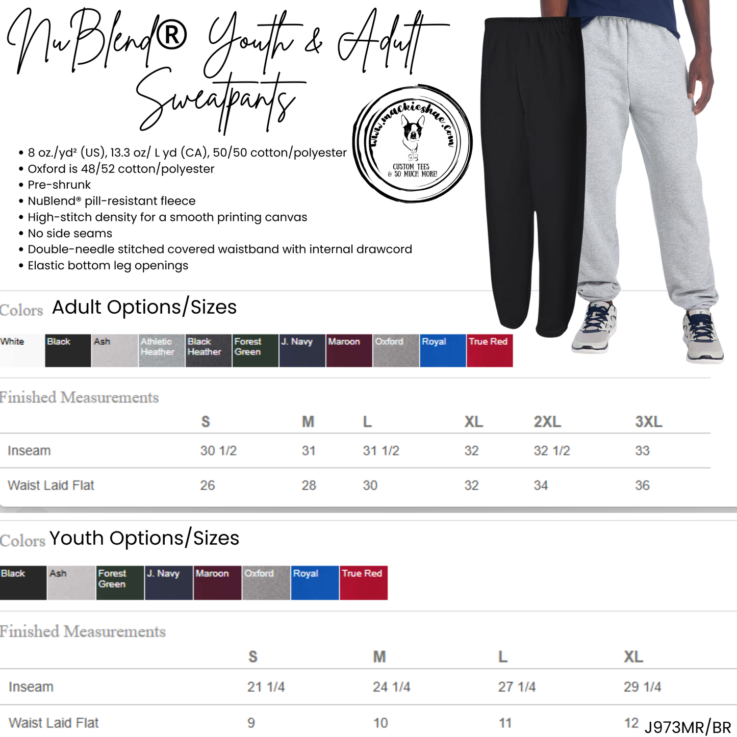MMS- Maize Eagle Black Sweatpants and Joggers