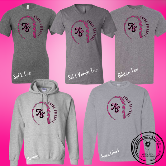 Khaos- Khaos Softball Outline with Logo Grey Gear