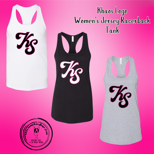 Khaos- Khaos KS Logo Women's Jersey Racerback Tank
