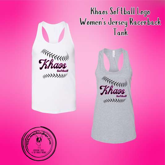 Khaos- Khaos Softball Logo Women's Jersey Racerback Tank