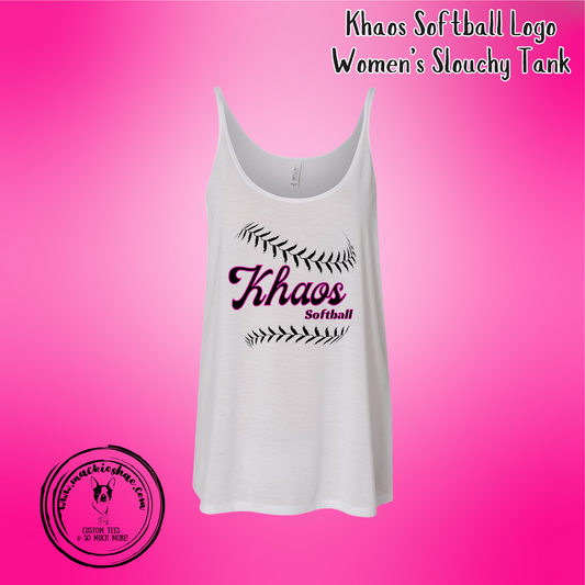 Khaos- Khaos Softball Logo Women's Slouchy Tank