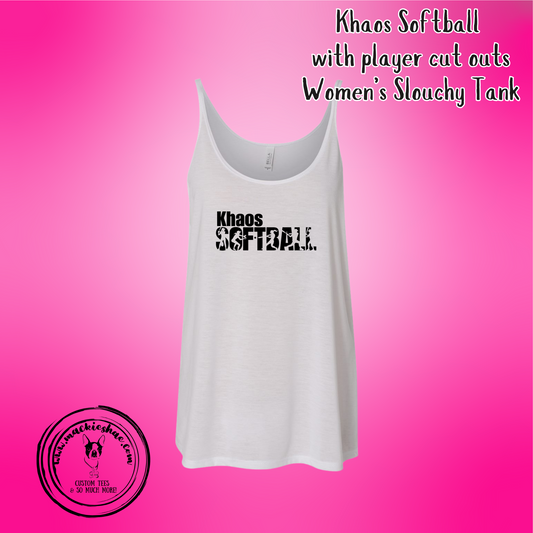 Khaos- Khaos Softball with Players Women's Slouchy Tank
