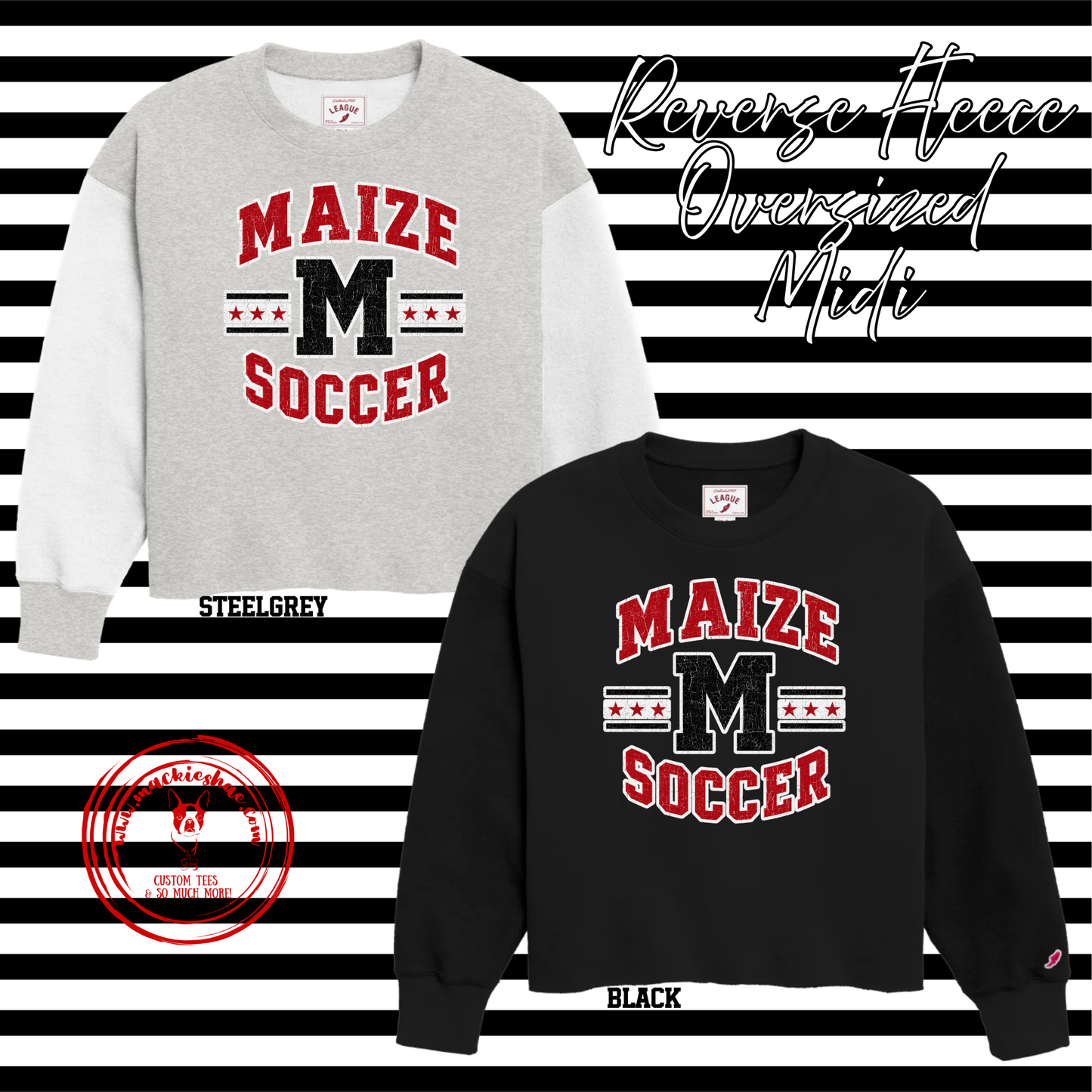 MHS Soccer- Maize M Soccer Women's Reverse Fleece Oversized Midi