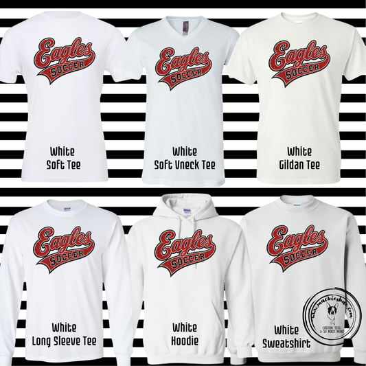 MHS Soccer- Eagles Soccer Swoosh White Gear