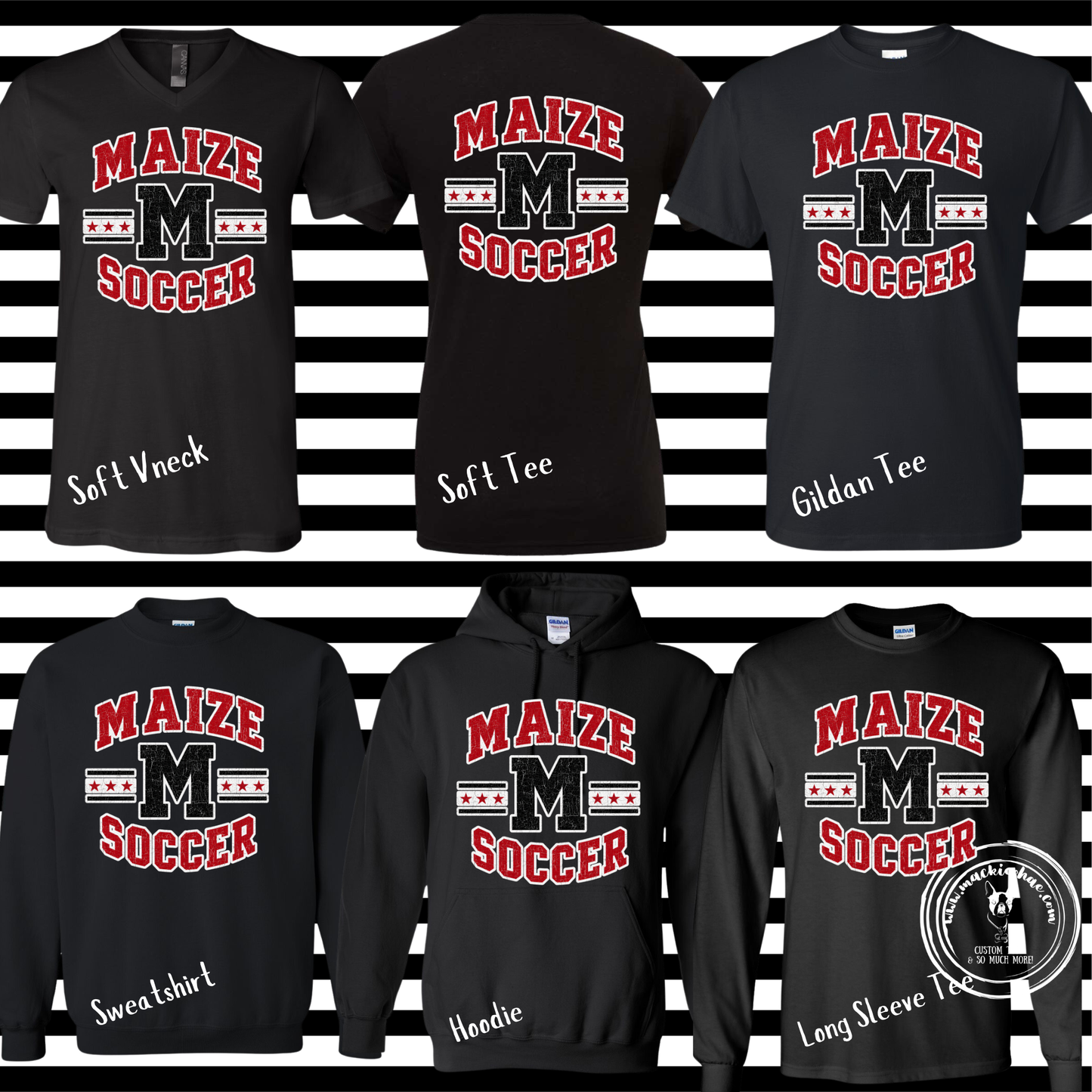 MHS Soccer- Maize M Soccer Black Gear