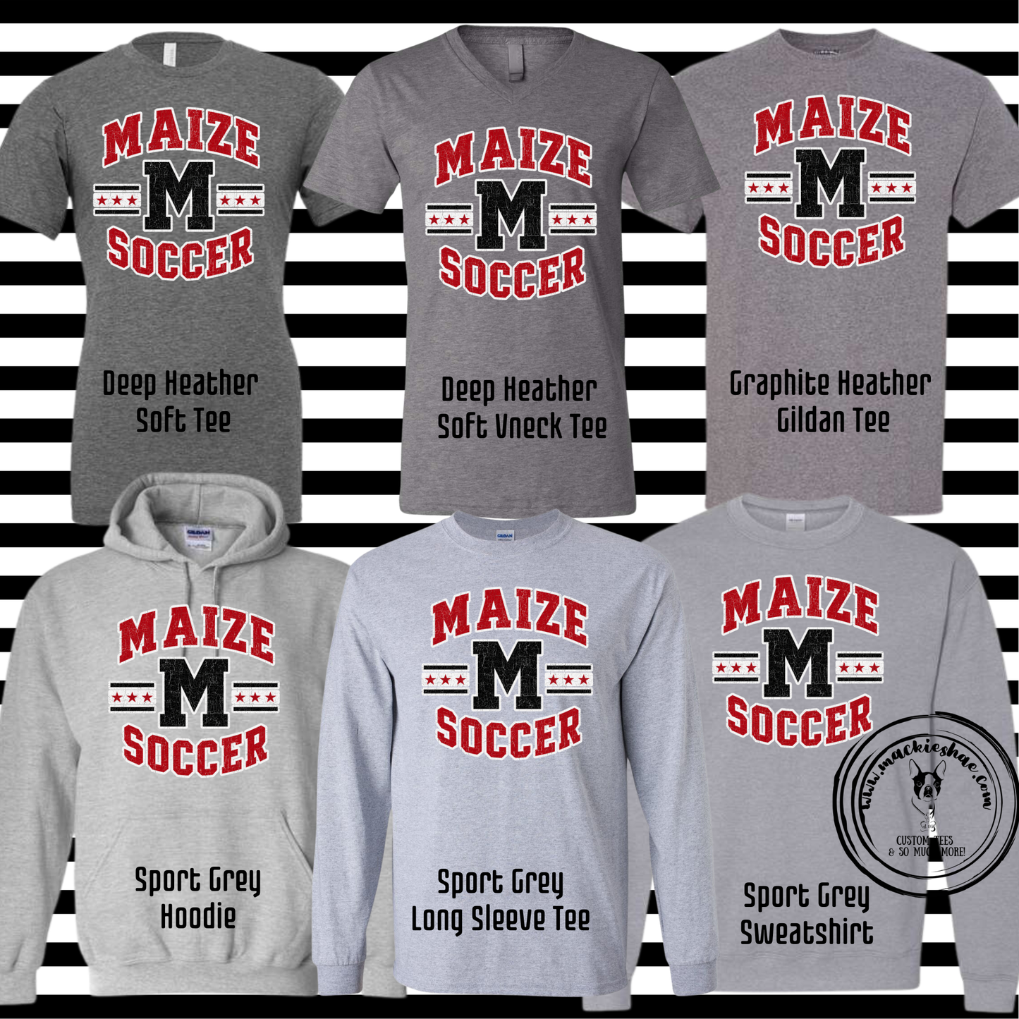 MHS Soccer- Maize M Soccer Grey Gear