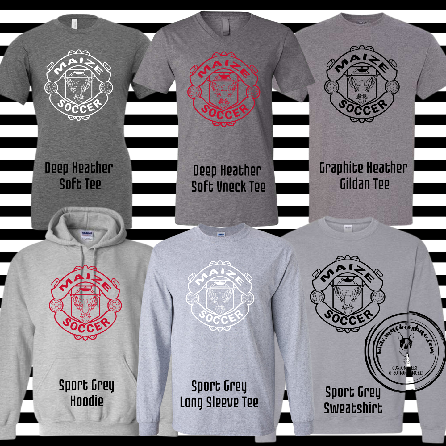 MHS Soccer- Maize Soccer Crest Grey Gear