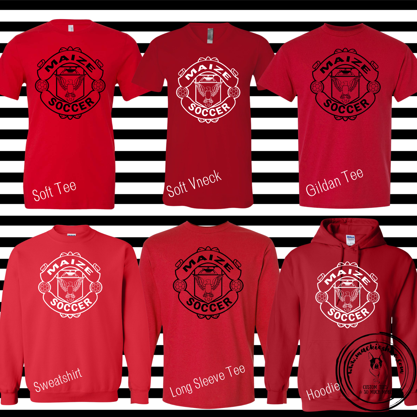 MHS Soccer- Maize Soccer Crest Red Gear