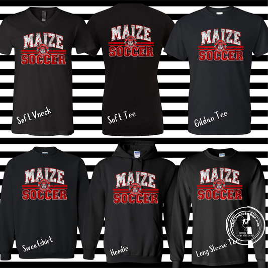 MHS Soccer- Maize Soccer with Crest Black Gear