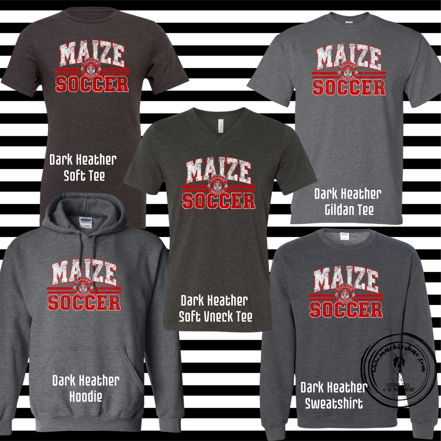 MHS Soccer- Maize Soccer with Crest Grey Gear