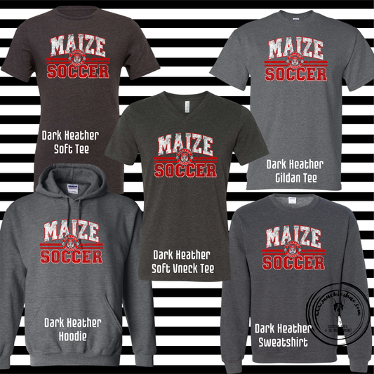MHS Soccer- Maize Soccer with Crest Grey Gear