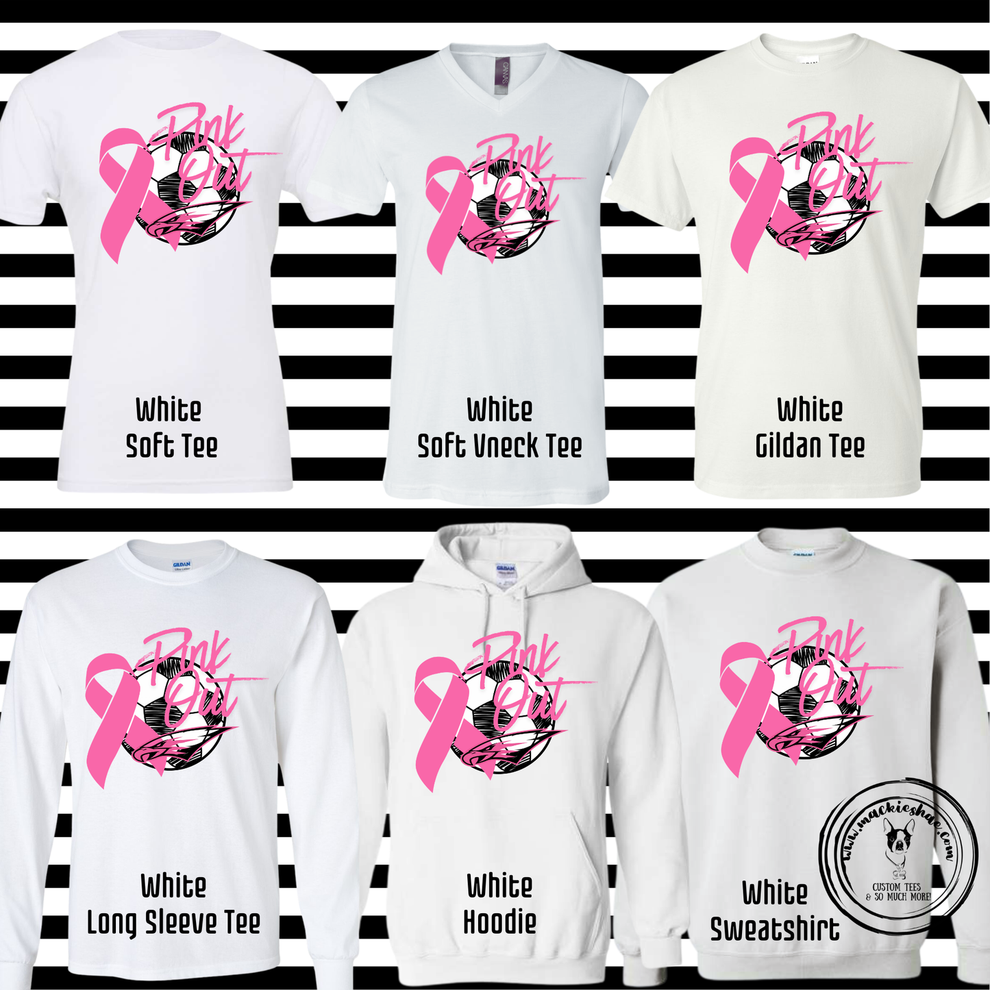 MHS Soccer- Soccer Pink Out Eagle White Gear
