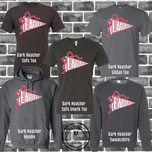 MIS- Eagles Gingham Pennant with Bow Grey Gear