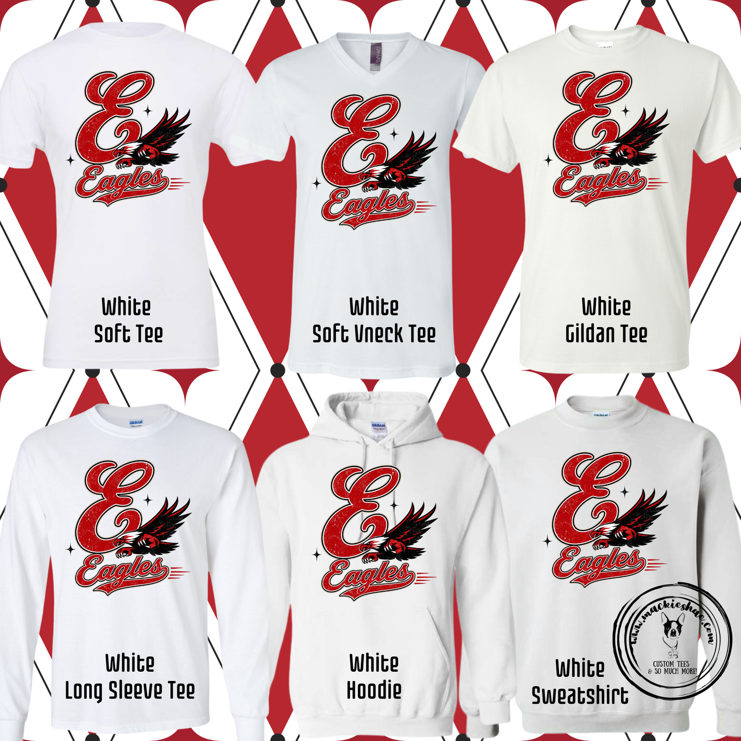 MIS- E Eagles Vintage Flying Eagle White Gear