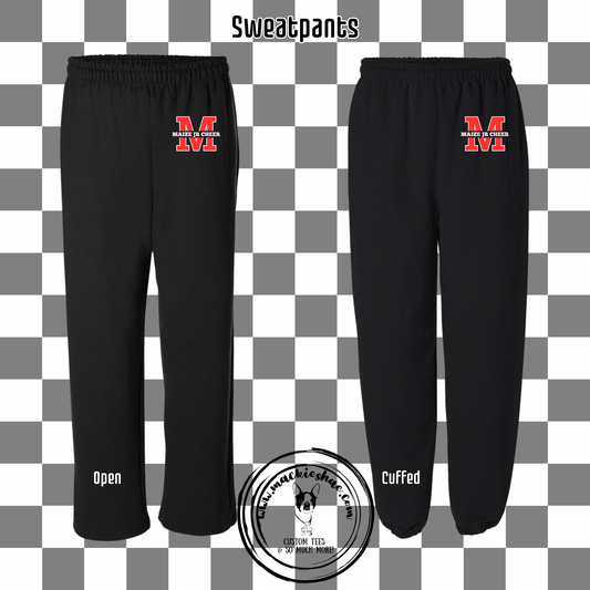 MJC- Maize Jr Cheer M Logo Sweatpants