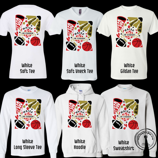 MJC- Maize Jr Cheer Collage White Gear