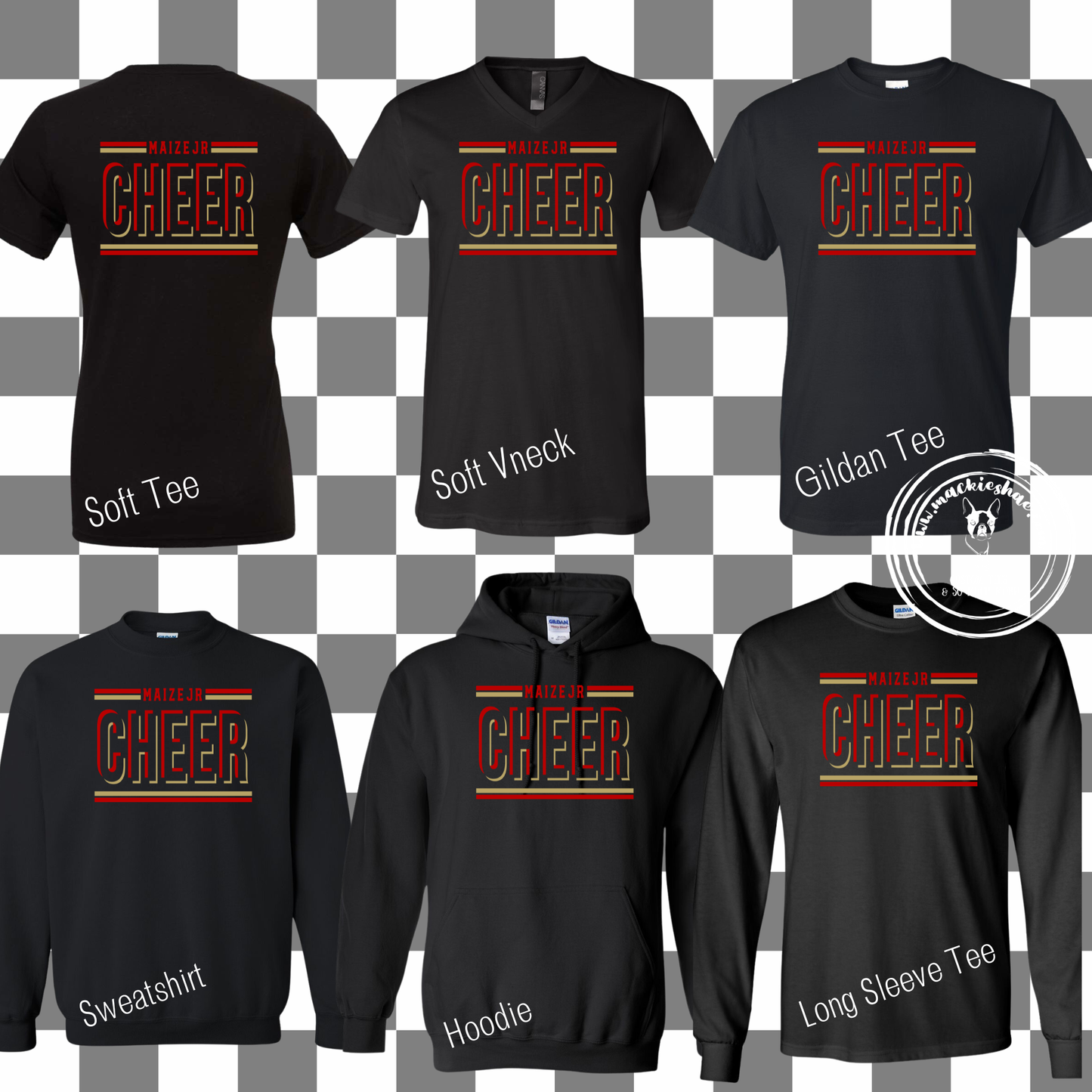 MJC- Maize Jr Cheer Lines Black Gear