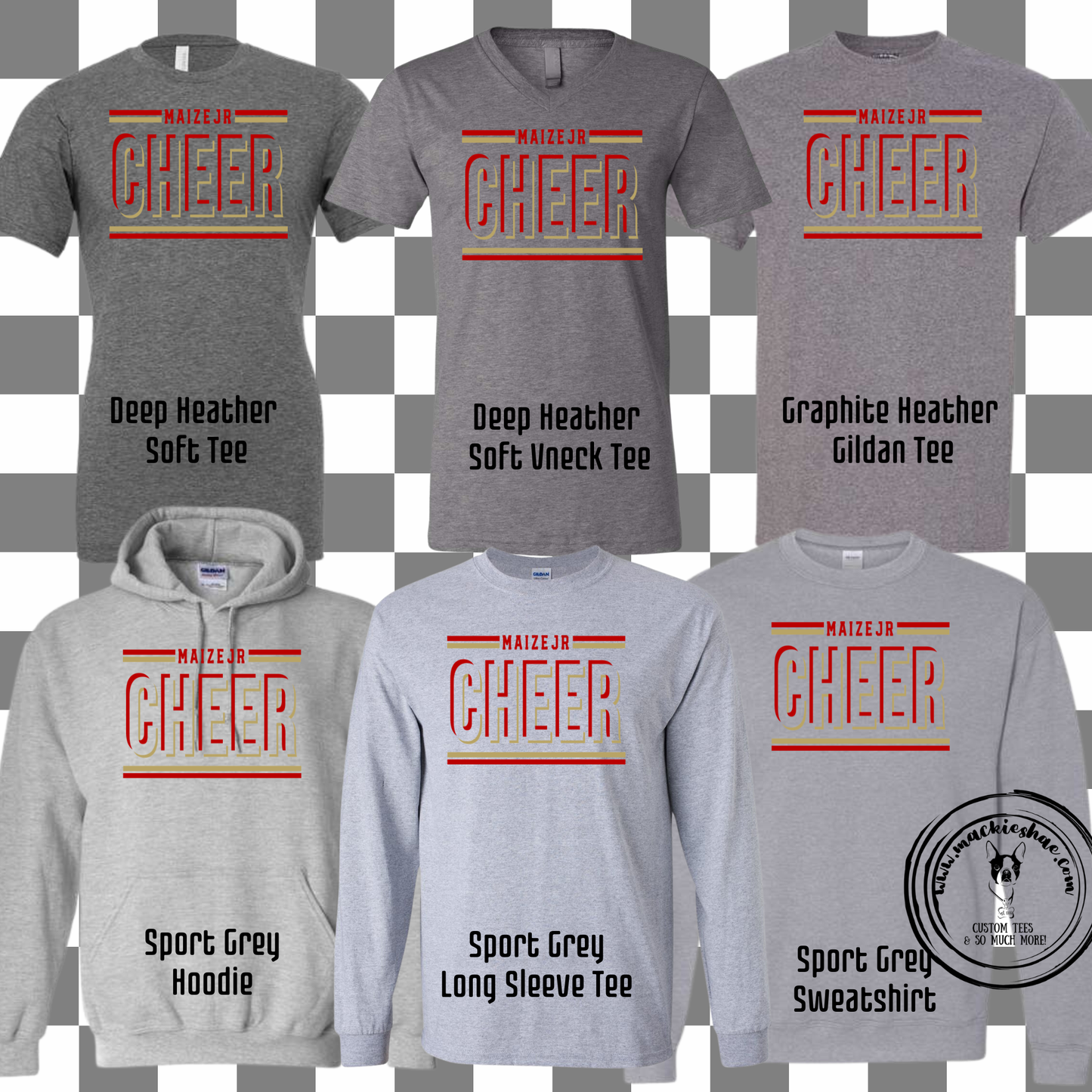 MJC-  Maize Jr Cheer Lines Grey Gear
